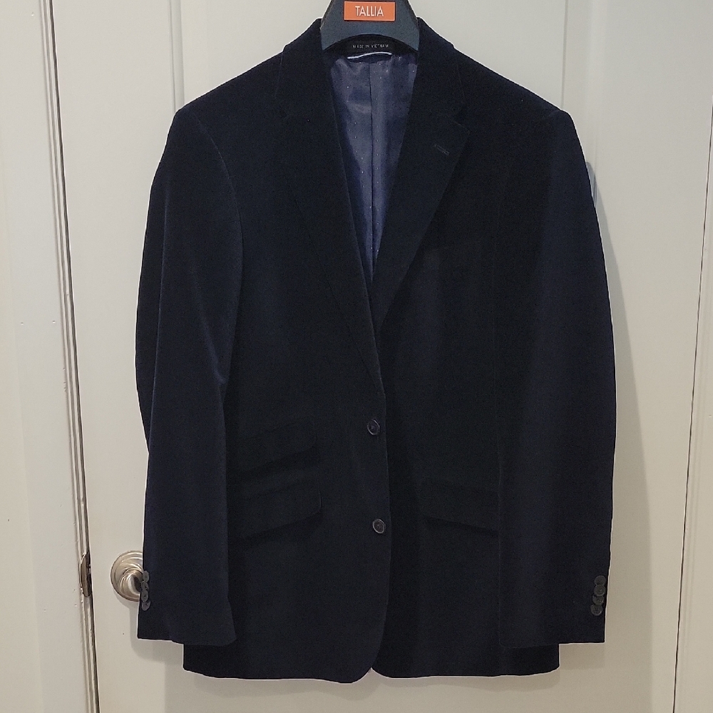 Tommy Hilfiger Men's Dark Navy Velvet Blazer Size 36R
